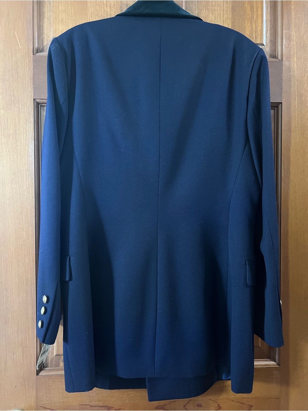 Vintage Ralph Lauren Country Wool Military Coat Velvet Collar NWT Size 10 RARE!! - Picture 3 of 16